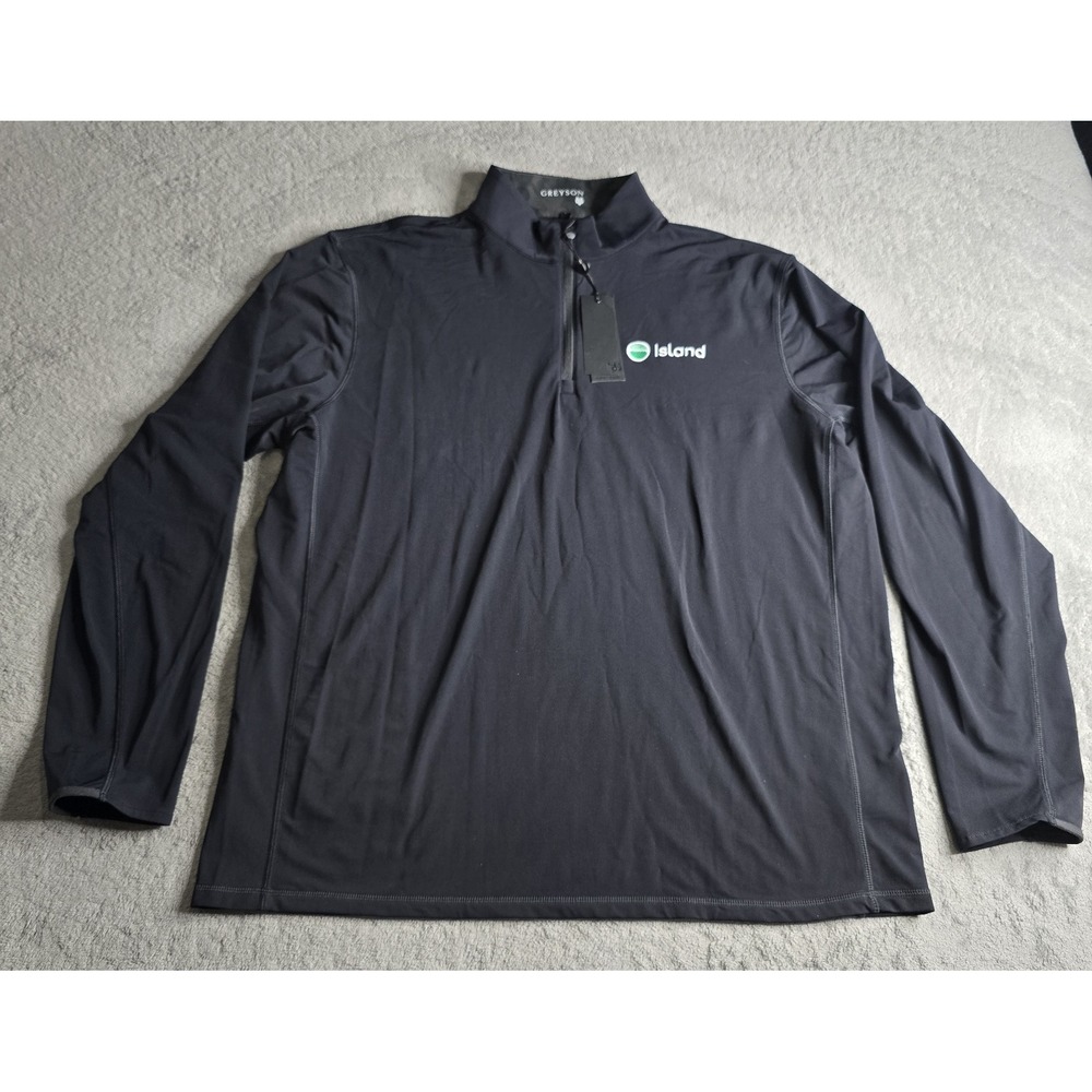 Greyson Tate Quarter Zip Mens XXL Shephard Black L/S Performance Golf Stretch
